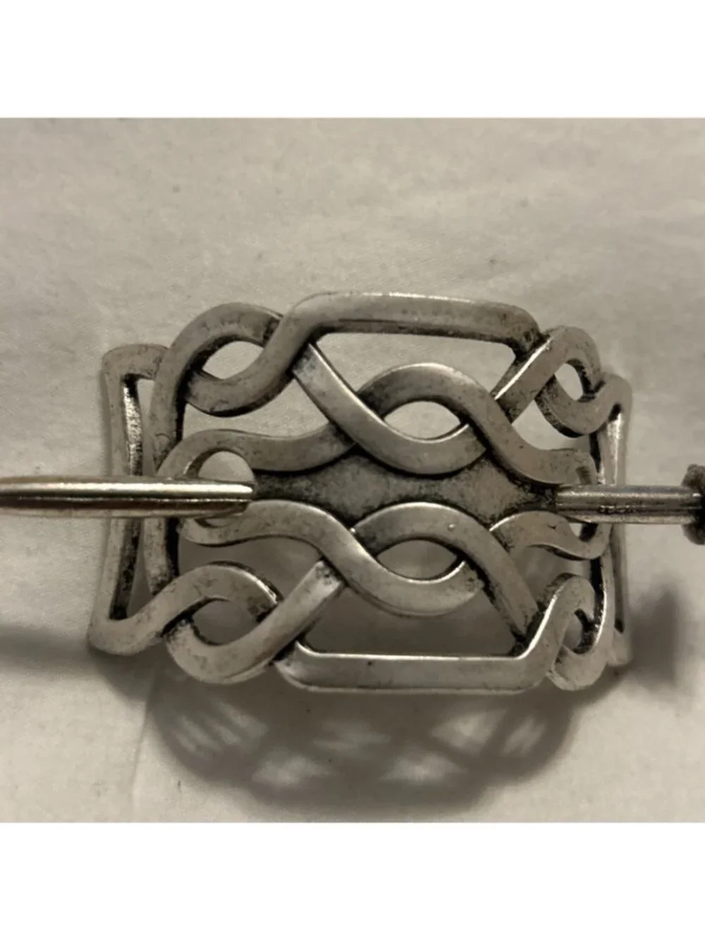 Retro Celtic Bun Holder Women Viking Hair Stick Pin Barrette Silver Tone New